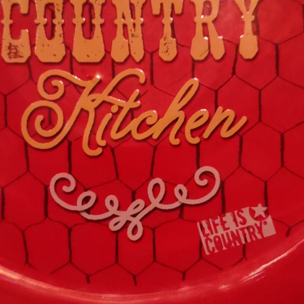 Deep dish country pie plate bless My country kitchen, ceramic